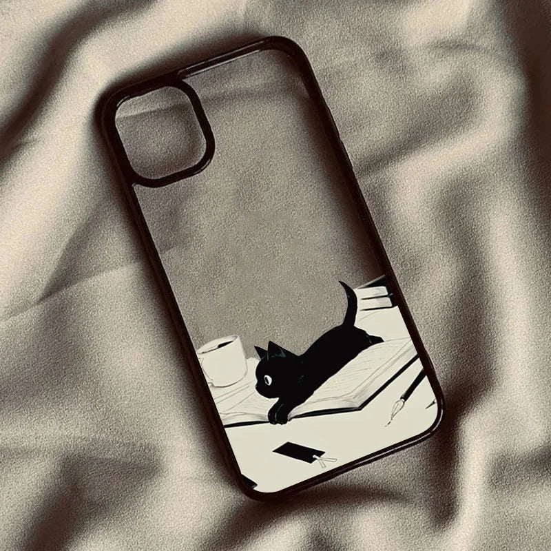 Niedliche Black Cat Handyhülle