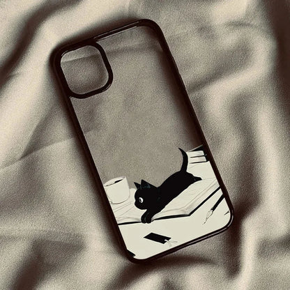 Niedliche Black Cat Handyhülle